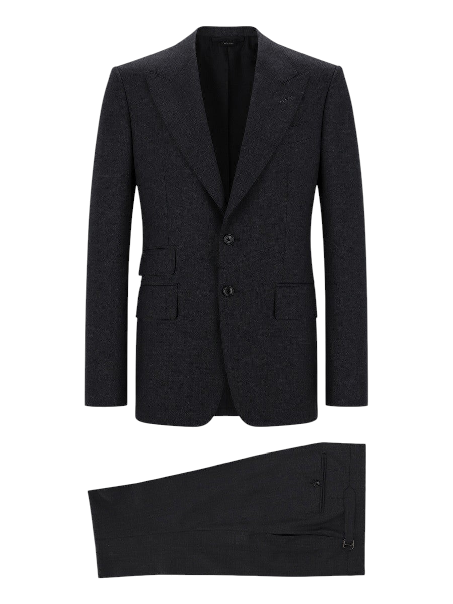 TOM FORD - "SHELTON" Grey Wool Suit Blue