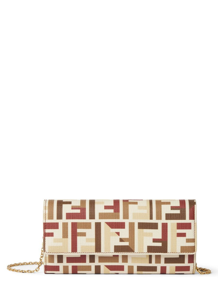 Fendi "CONTINENTAL" WALLET WITH CHAIN