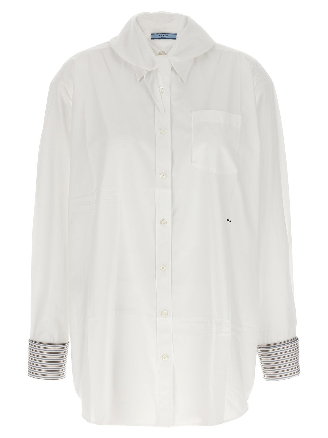 PRADA - Contrast cuffs shirt White