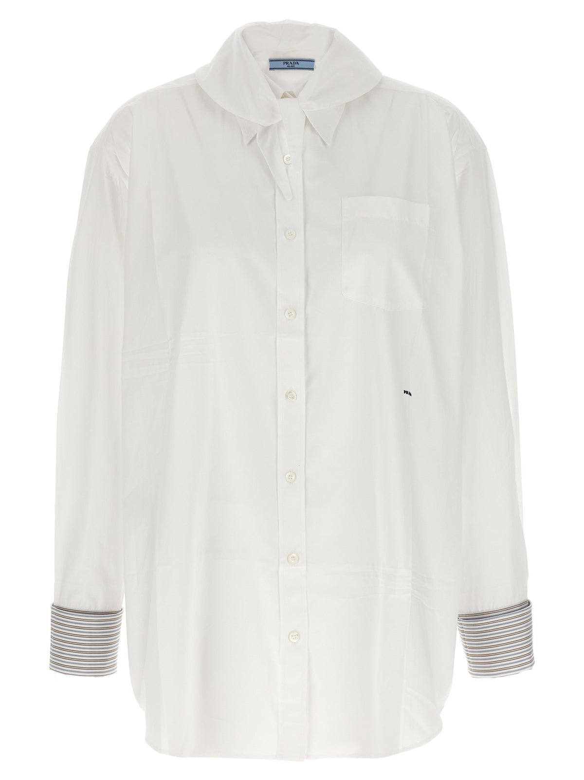 PRADA - Contrast cuffs shirt White