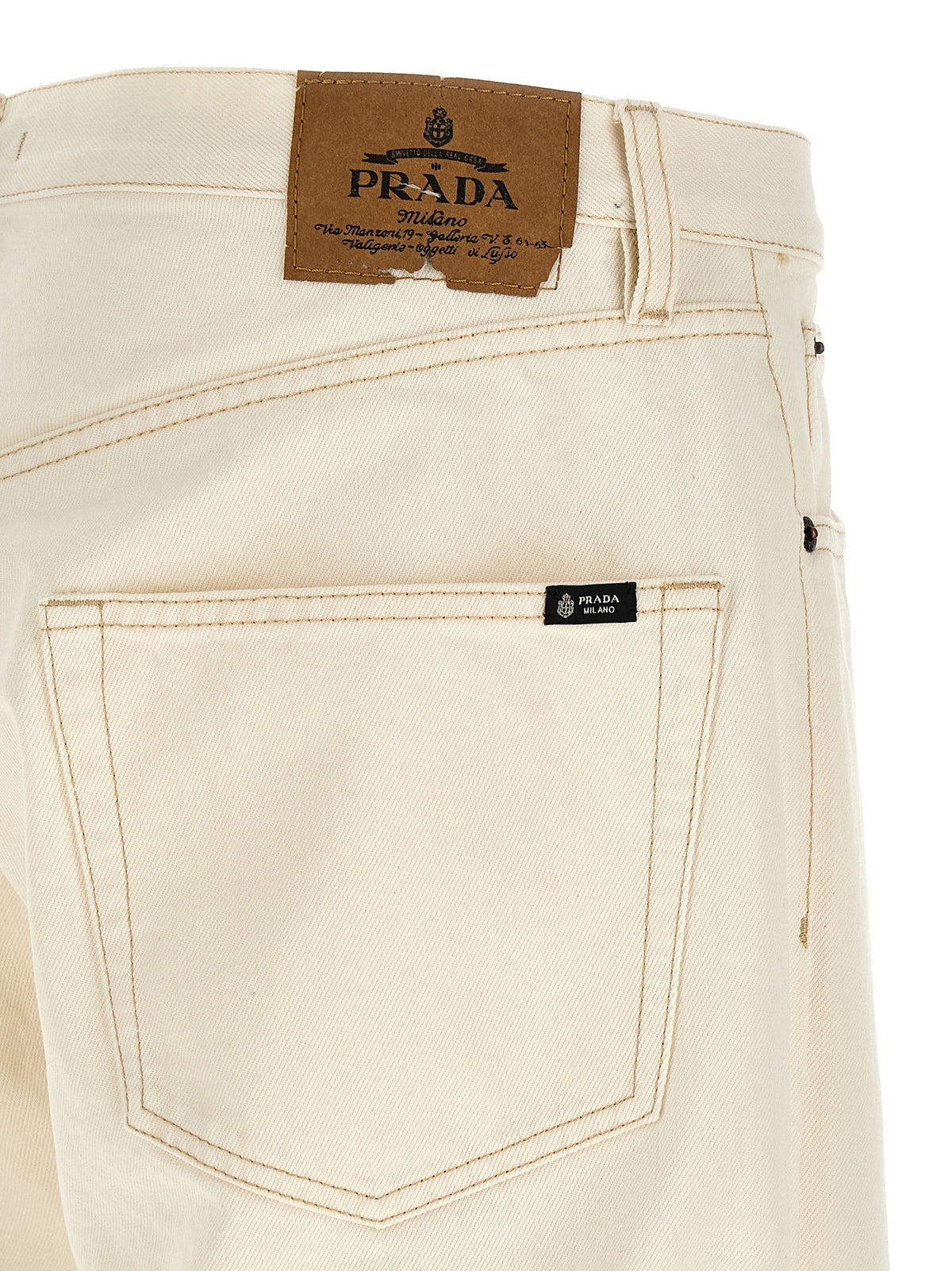 PRADA - Contrast stitching jeans