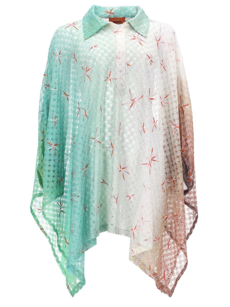 Missoni - Shirt-collar Kaftan Mini Dress MULTICOLOUR S