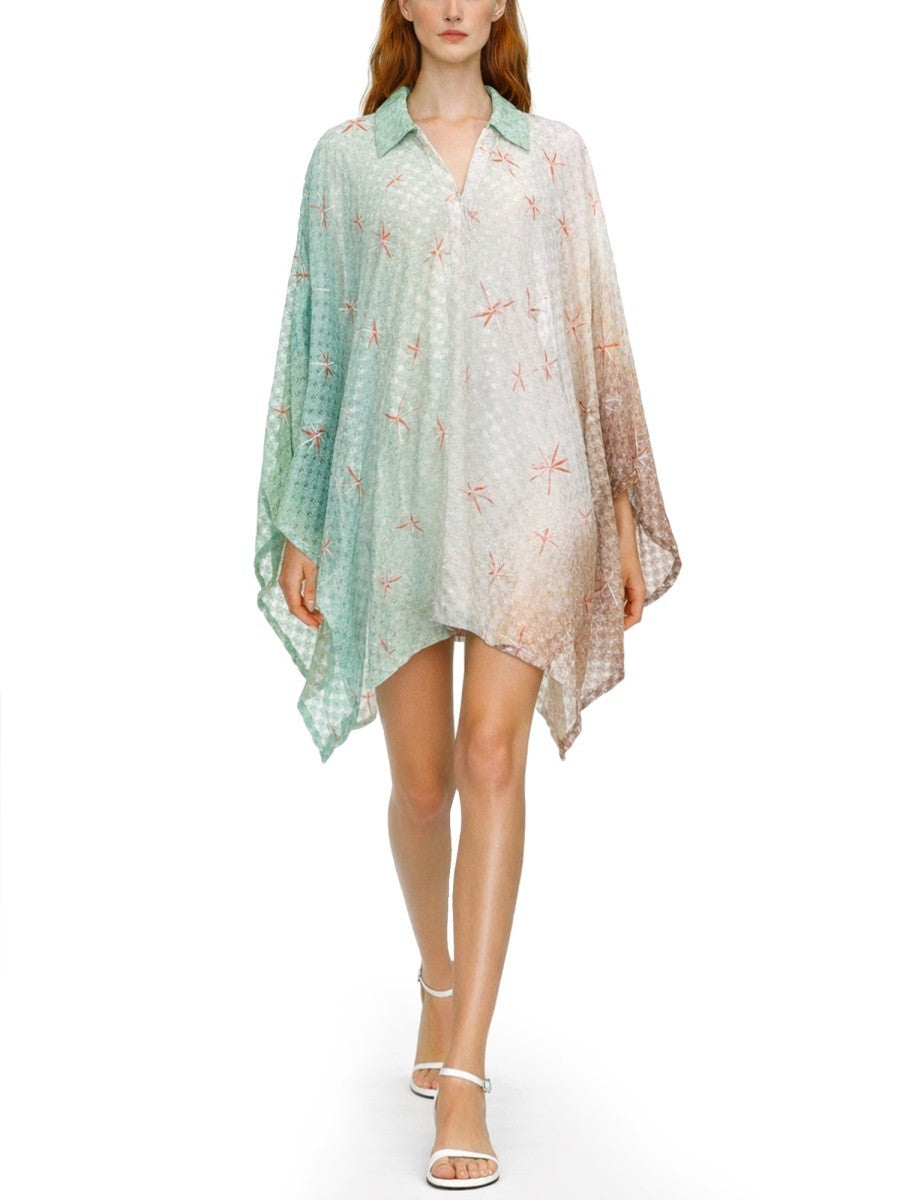 Missoni - Shirt-collar Kaftan Mini Dress MULTICOLOUR S