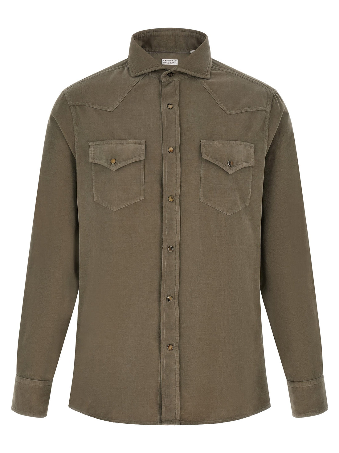 Brunello Cucinelli - Corduroy shirt GREEN