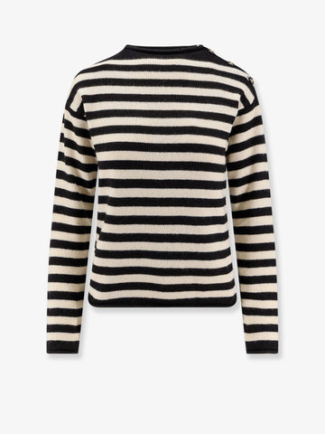 Cotton and cashmere striped sweater