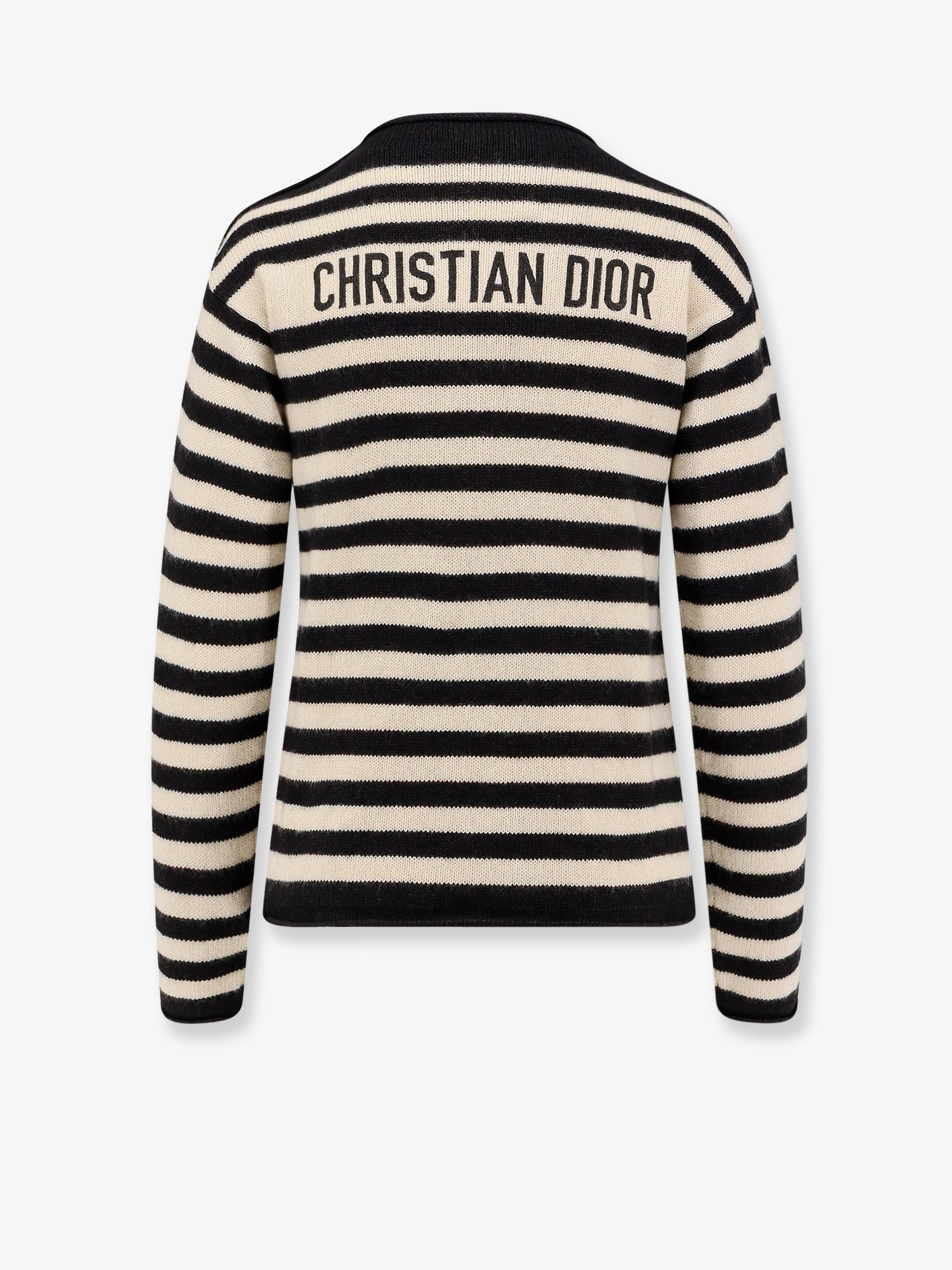 Cotton and cashmere striped sweater