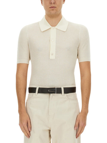 COTTON AND SILK POLO SHIRT