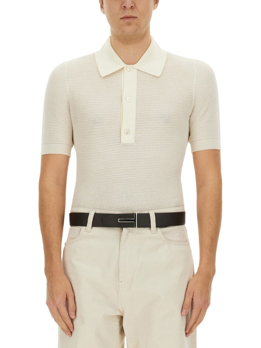 COTTON AND SILK POLO SHIRT