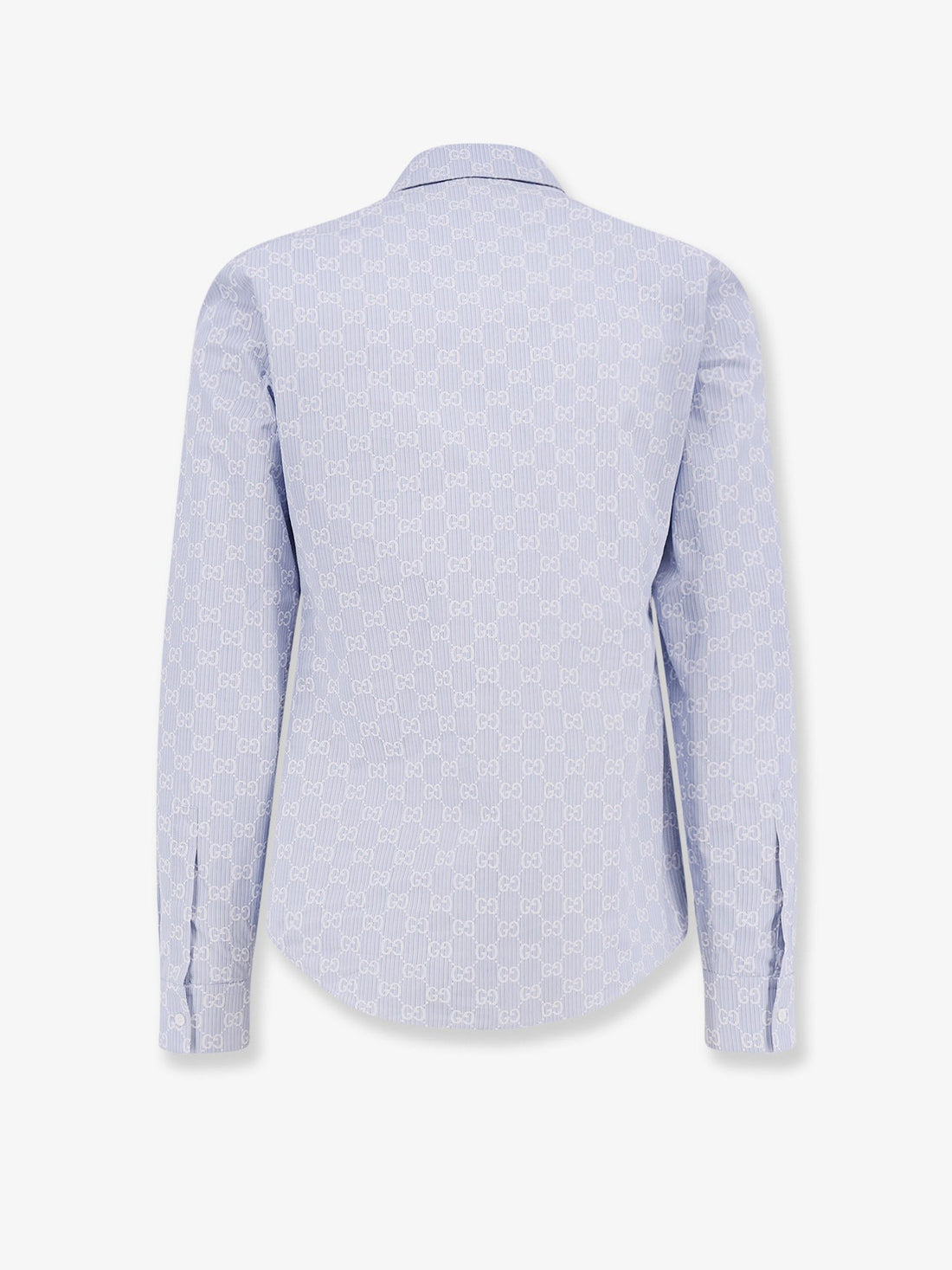 Cotton and silk shirt with all-over GG logo