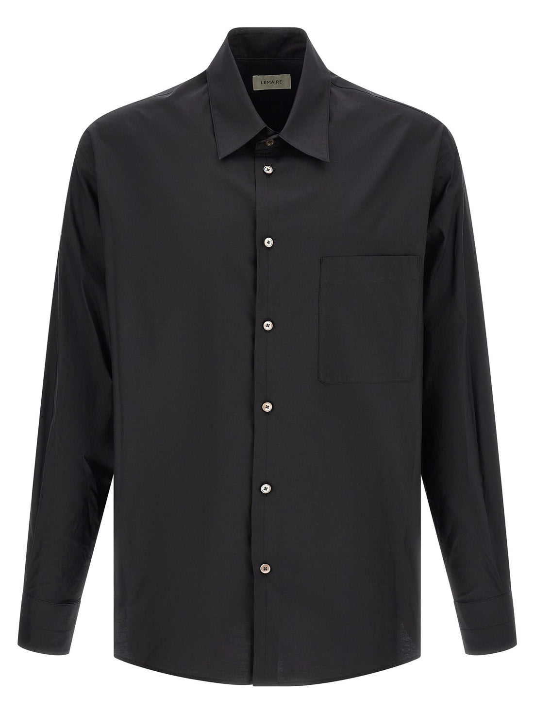 LEMAIRE - Cotton and silk shirt Black
