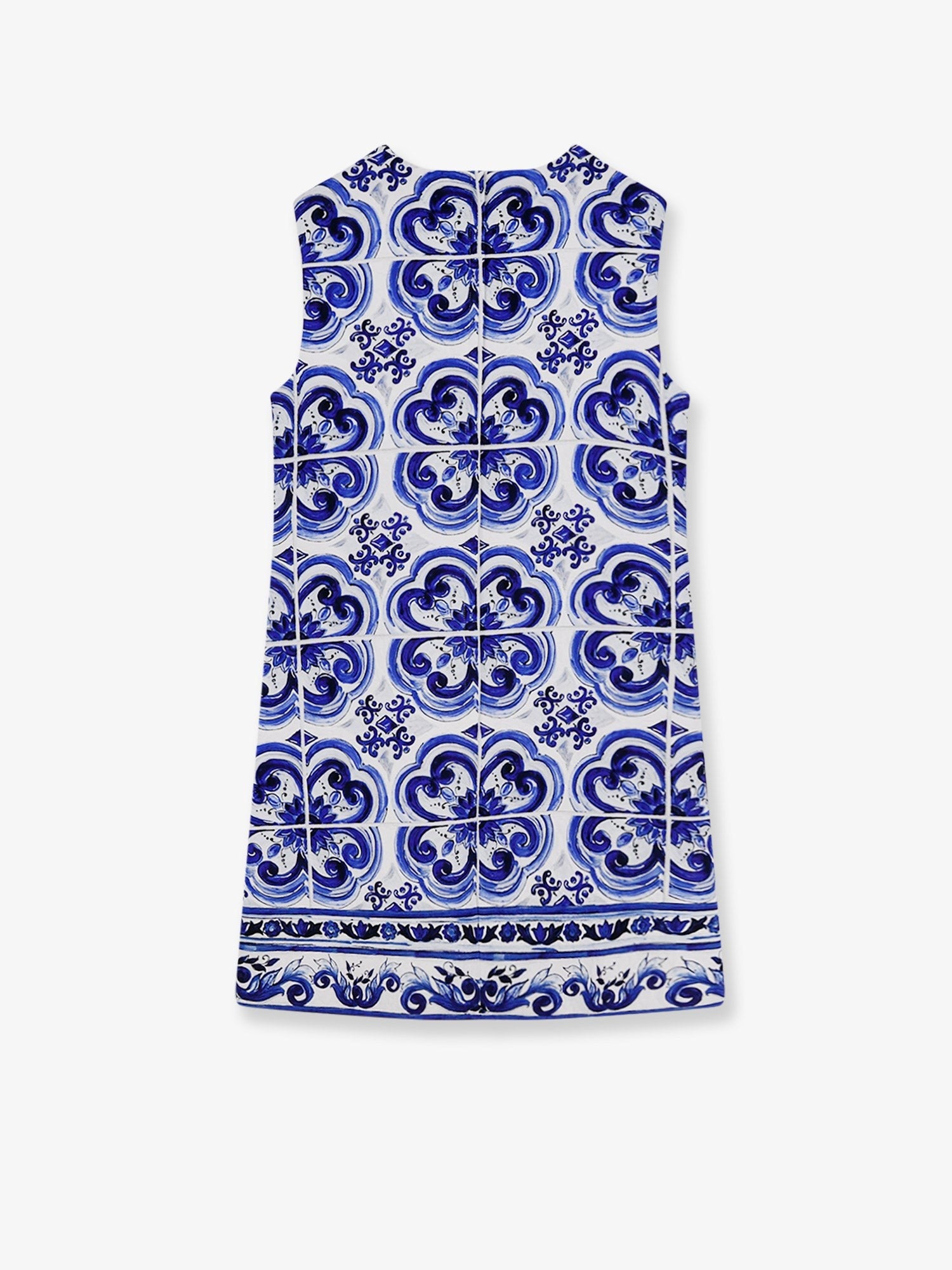 Dolce & Gabbana - Cotton and viscose dress with Maiolica print