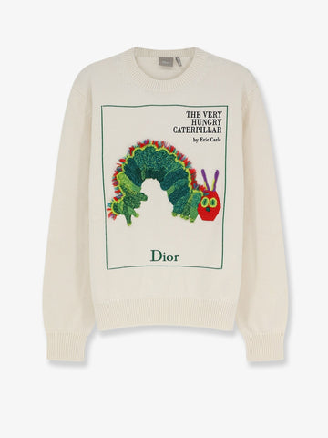 Dior - Cotton and wool sweater with Book Cover embroidery