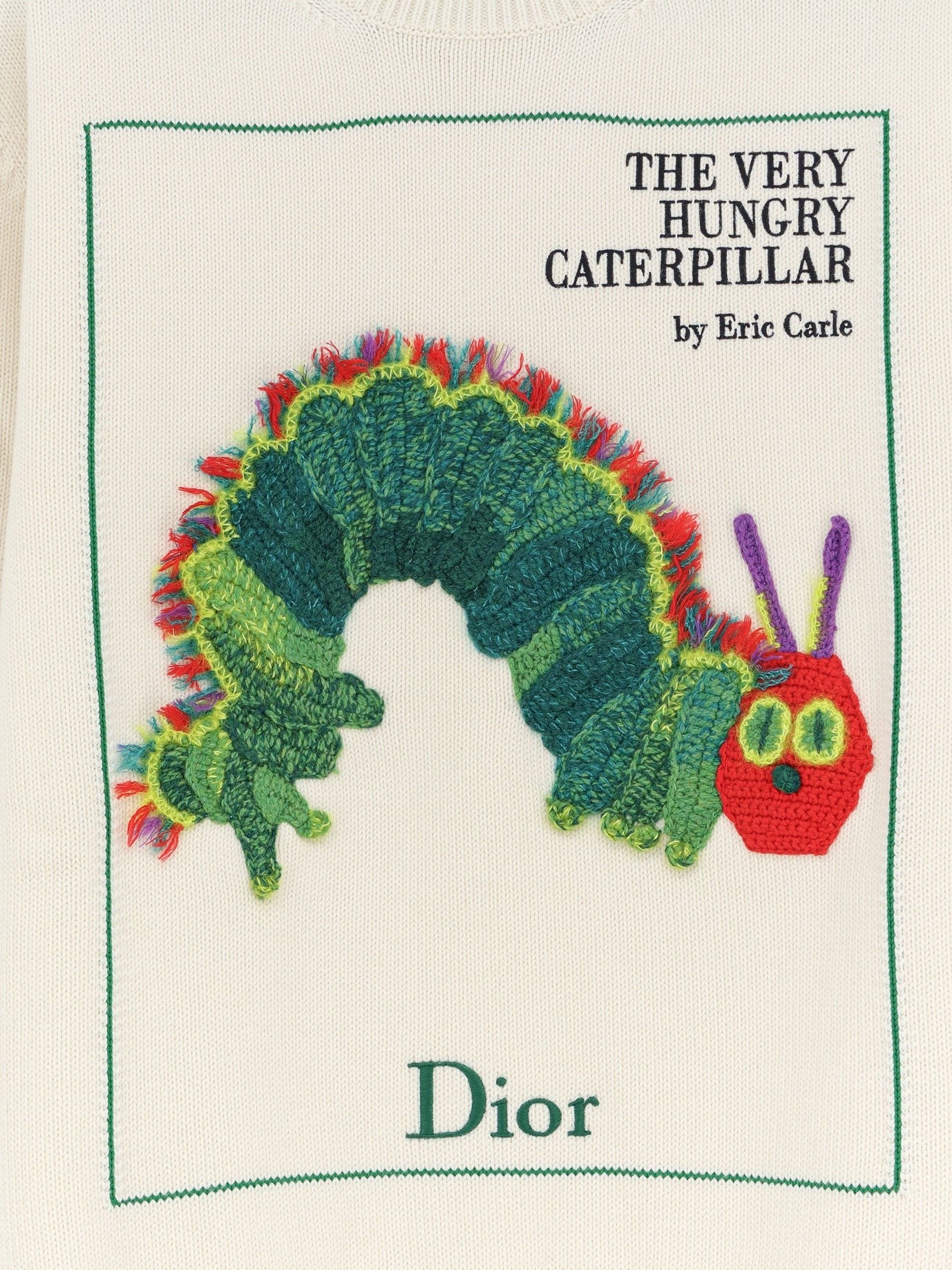 Dior - Cotton and wool sweater with Book Cover embroidery