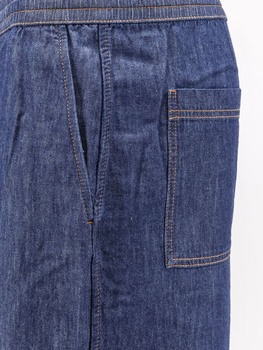 LOEWE - Cotton bermuda shorts with Anagram logo on the back