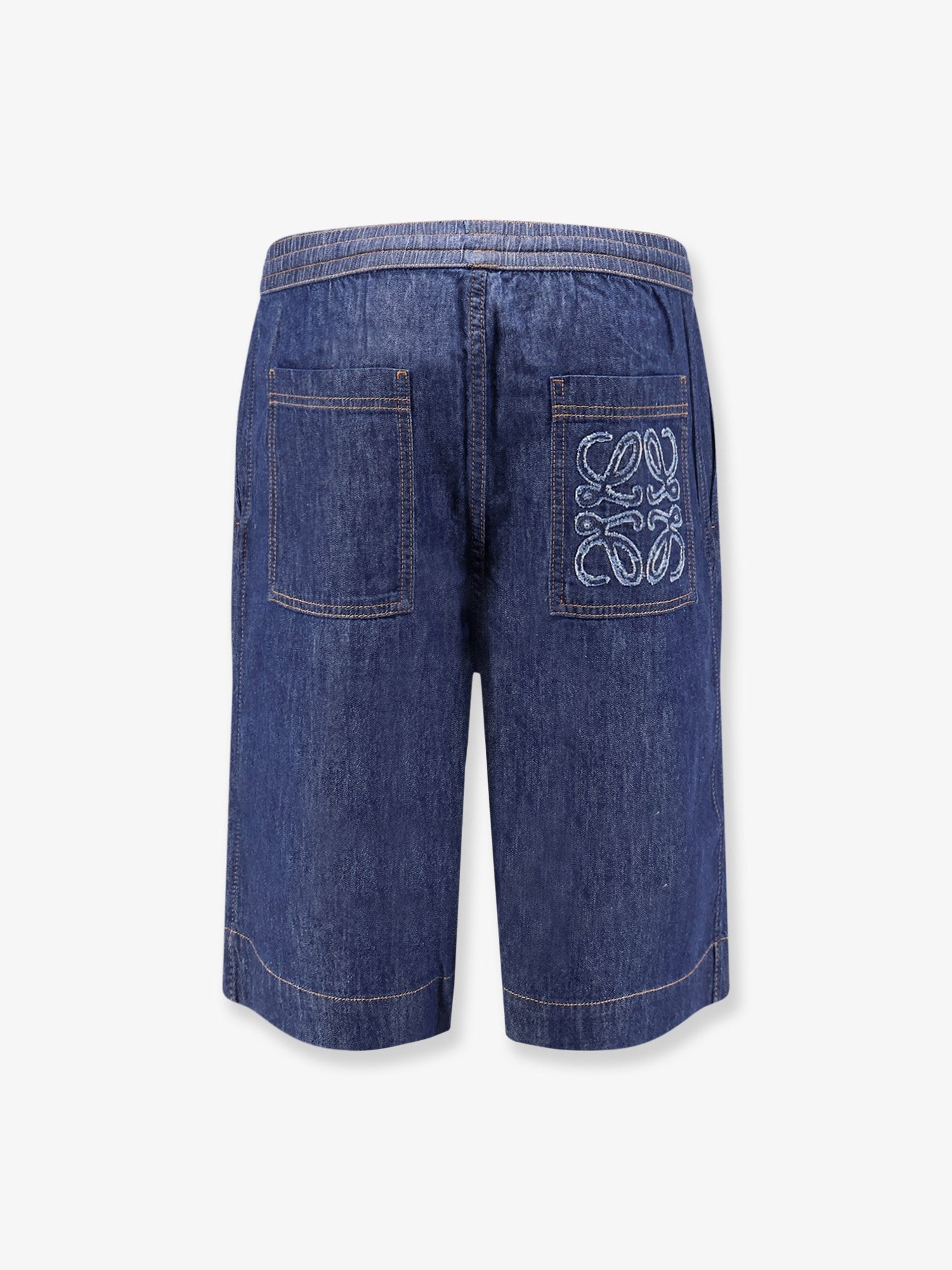 LOEWE - Cotton bermuda shorts with Anagram logo on the back