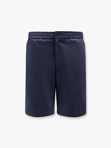 Cotton bermuda shorts with elastic detail