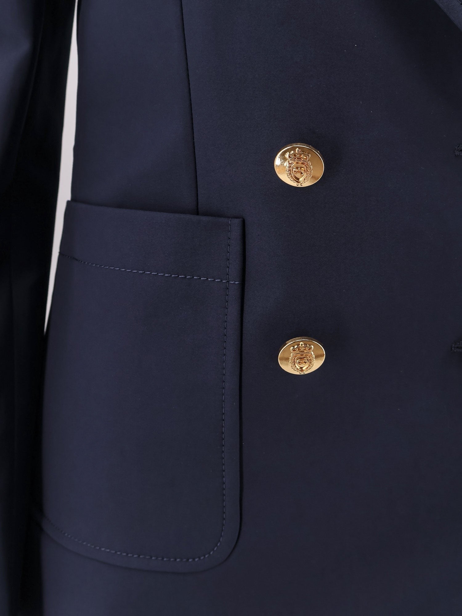 Cotton blazer with iconic gucci crest buttons