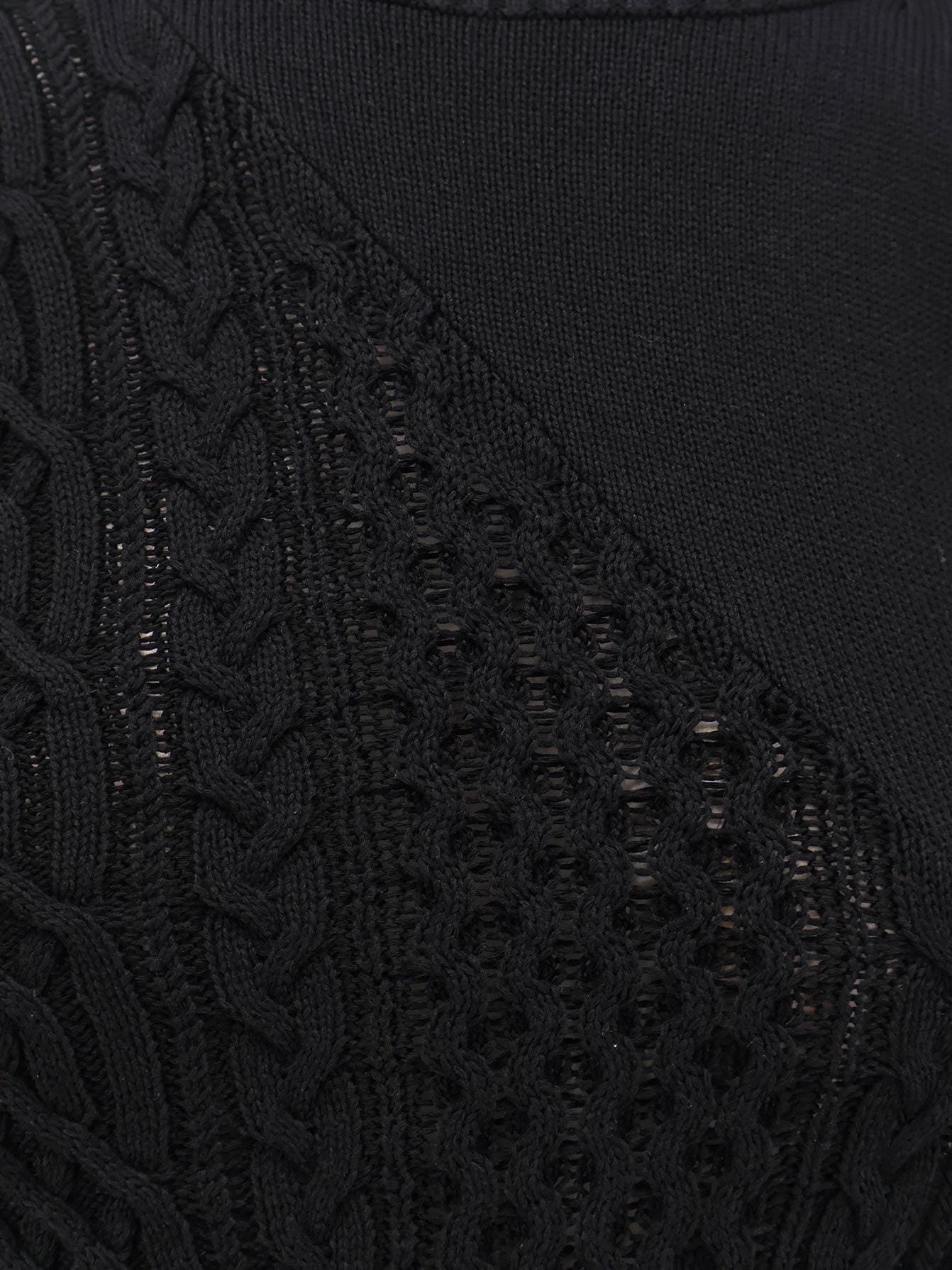 Cotton blend asymmetrical sweater