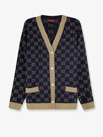 Cotton blend cardigan with all-over GG logo cotton-blend-cardigan-with-all-over-gg-logo