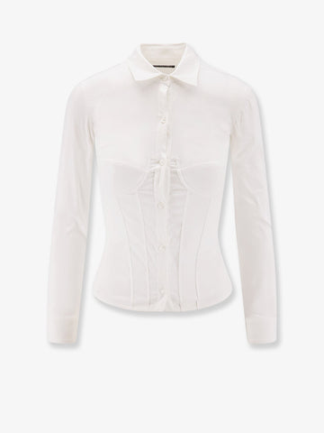 Cotton blend corset shirt