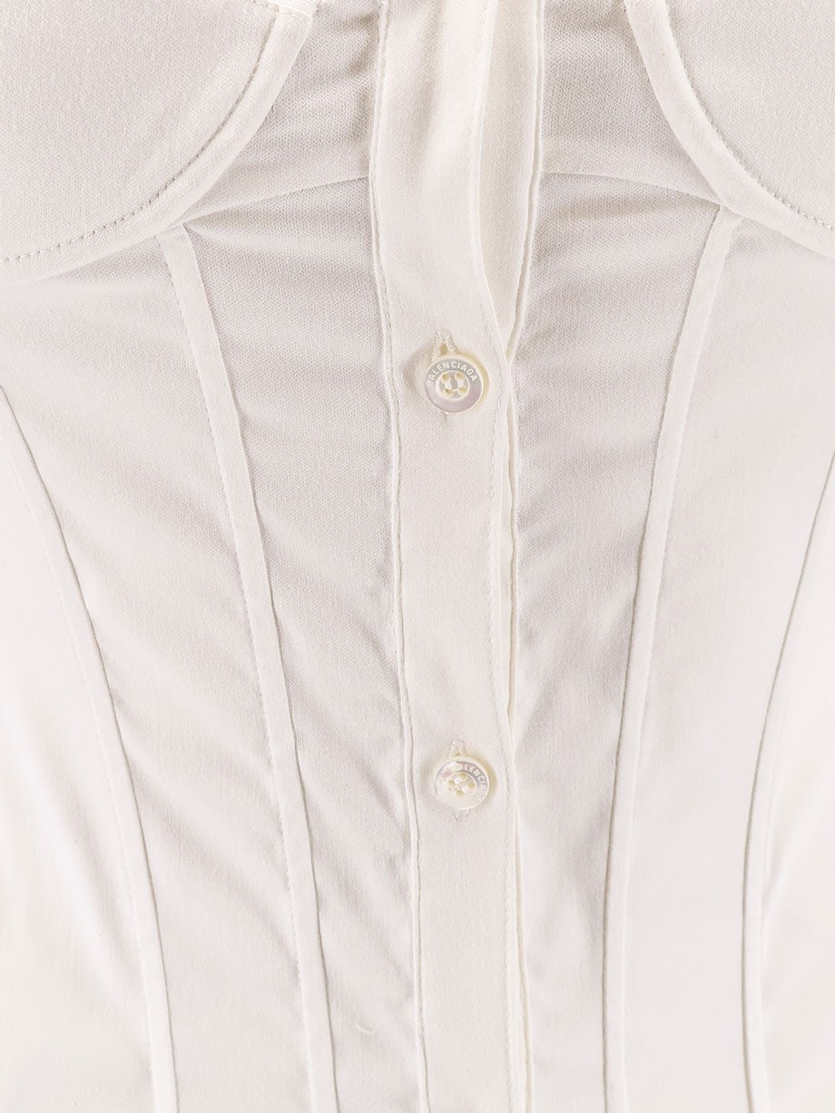 Cotton blend corset shirt