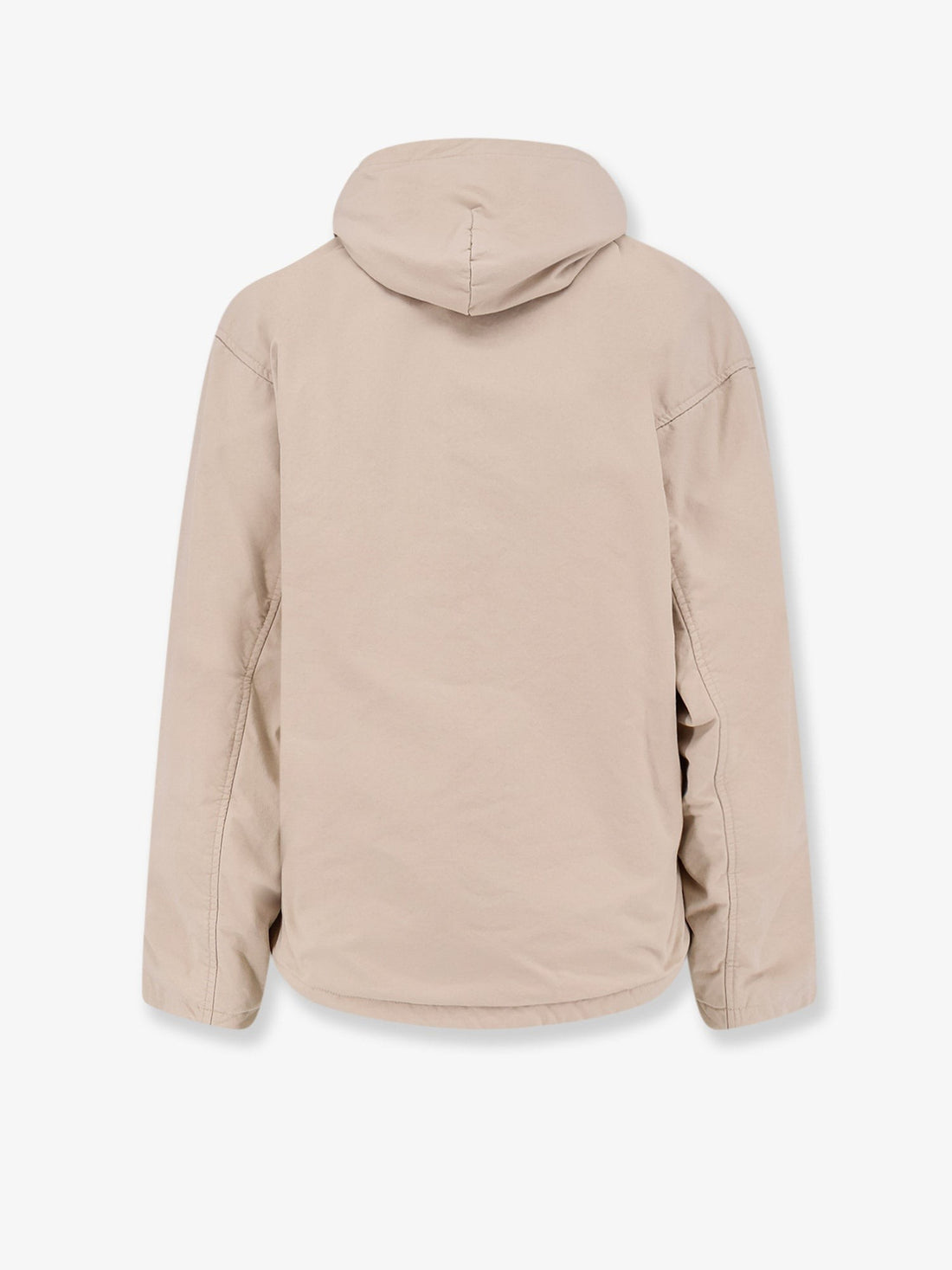 Cotton blend jacket with embroidered logo on the front