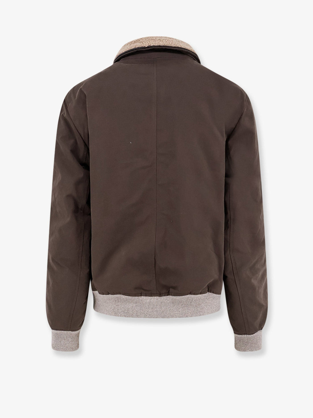 Brunello Cucinelli - Cotton blend jacket with fur collar cotton-blend-jacket-with-fur-collar_c129b853-aedb-4274-9611-1d986733ae5e
