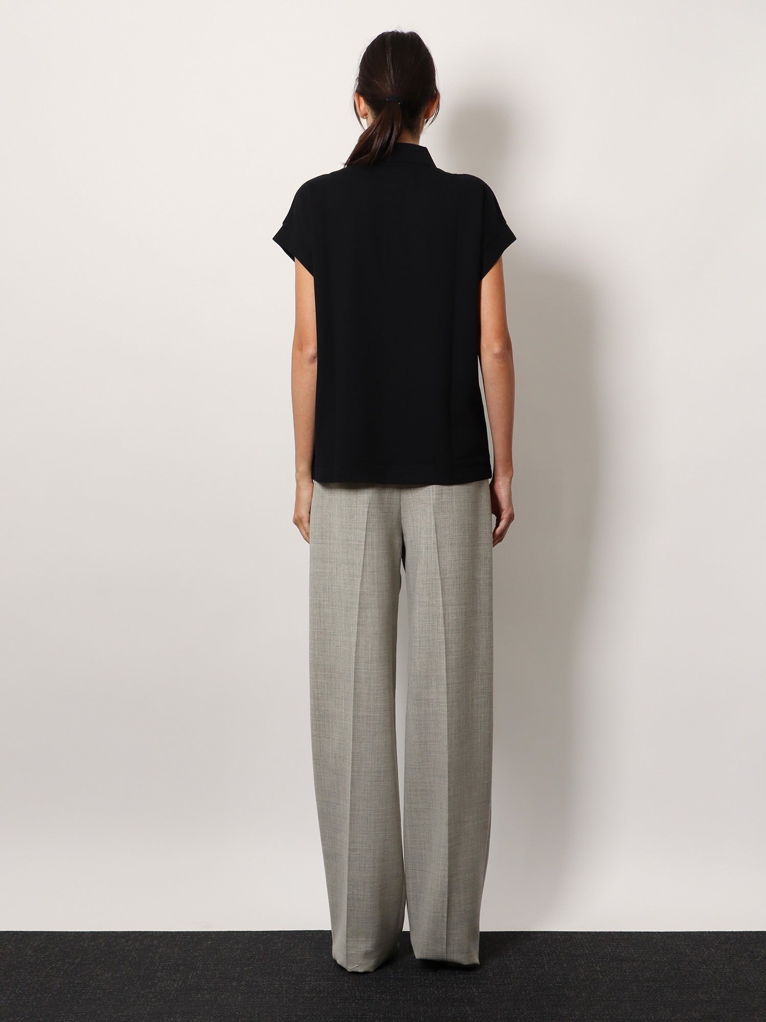 Cotton blend polo shirt with logo