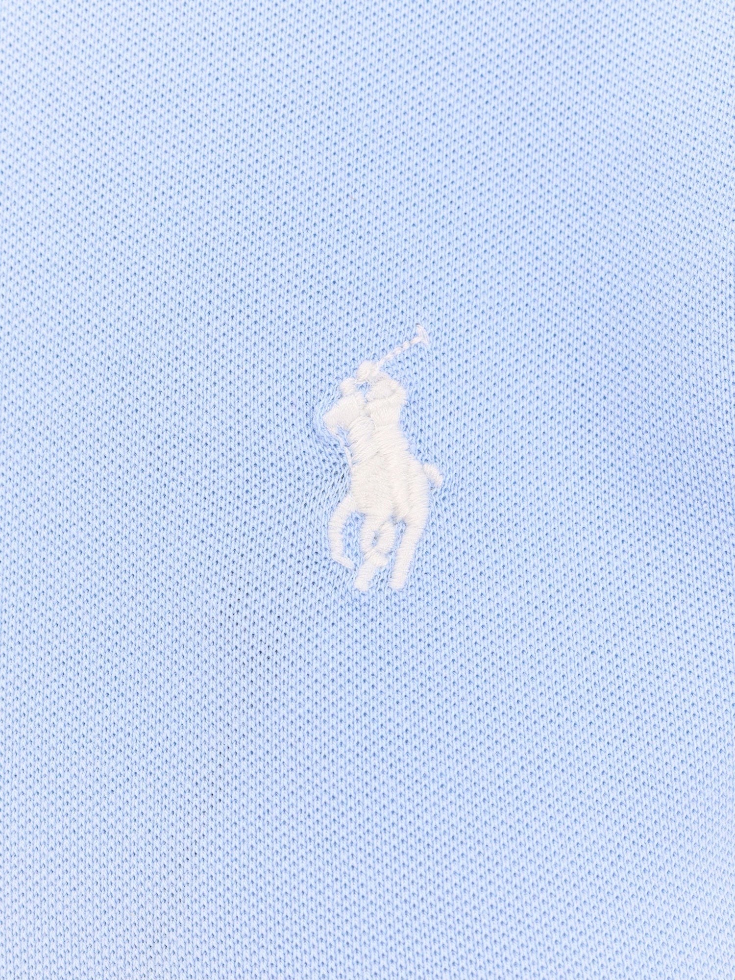 Cotton blend polo with embroidered logo