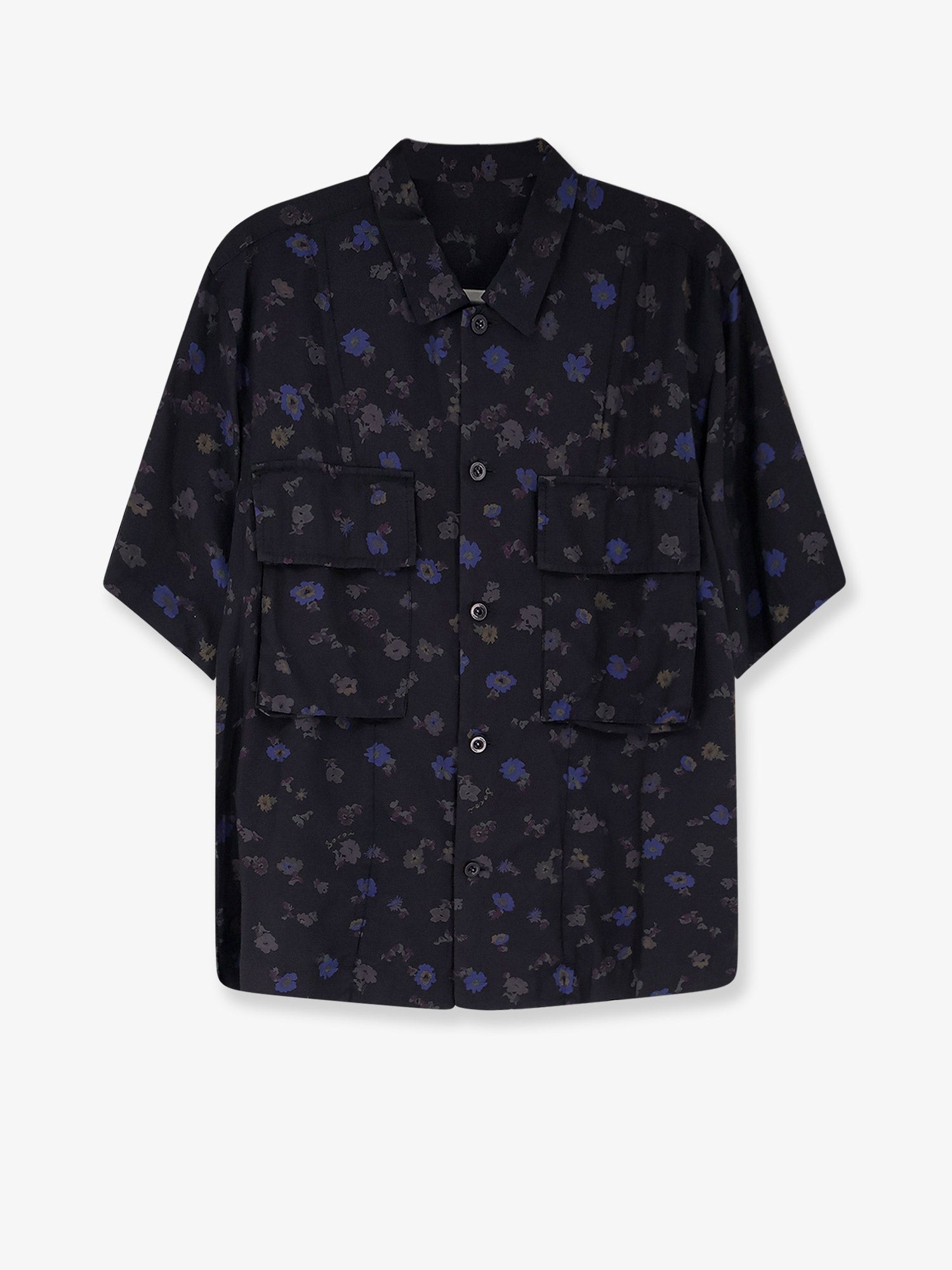 SACAI Cotton blend shirt with floral print