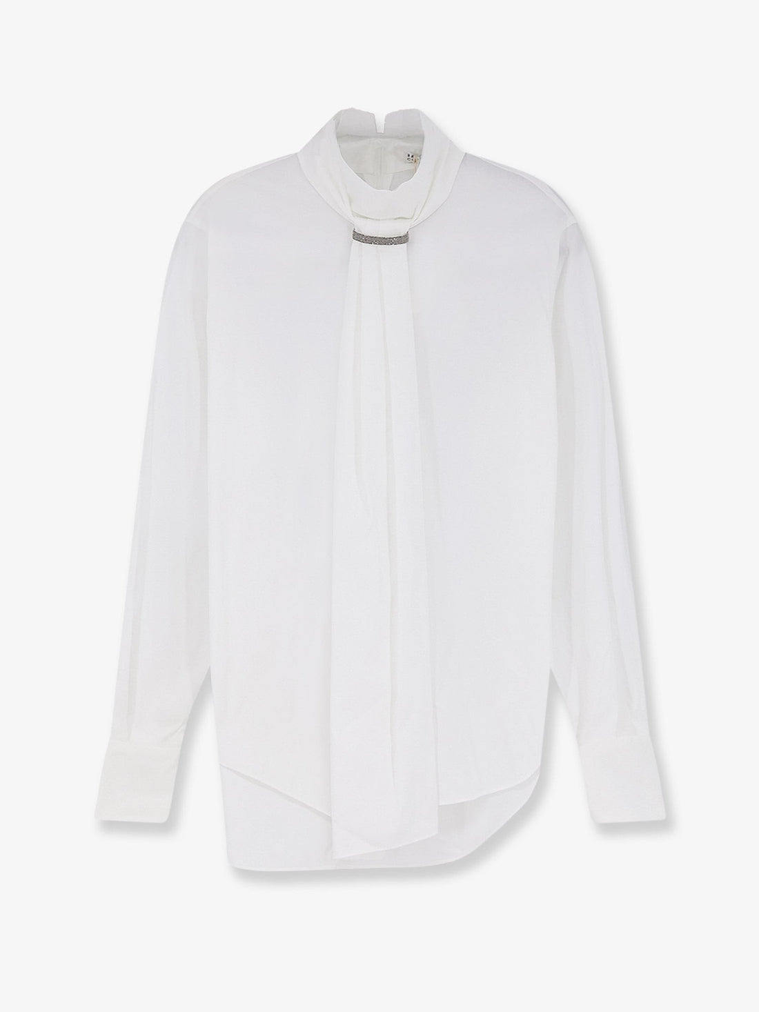 Brunello Cucinelli - Cotton blend shirt with Monili detail cotton-blend-shirt-with-monili-detail