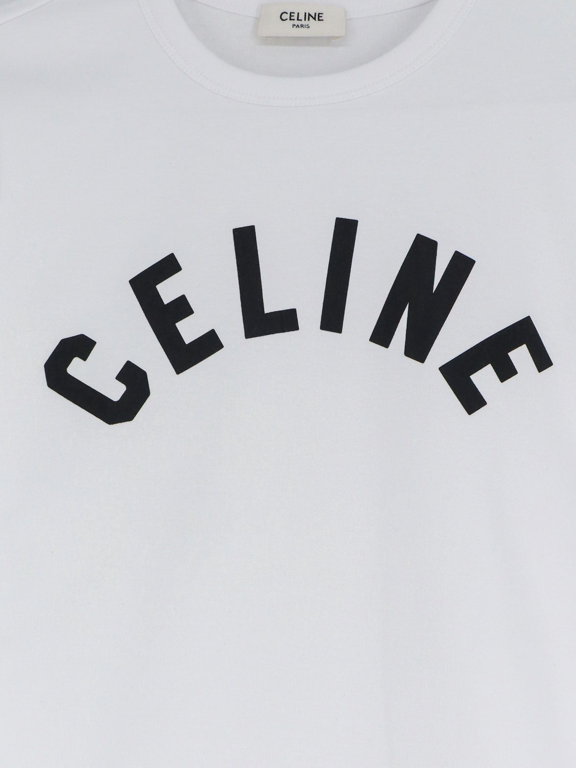 Celine - Cotton blend T-shirt with front logo print