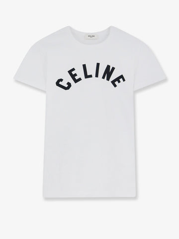 Celine - Cotton blend T-shirt with front logo print