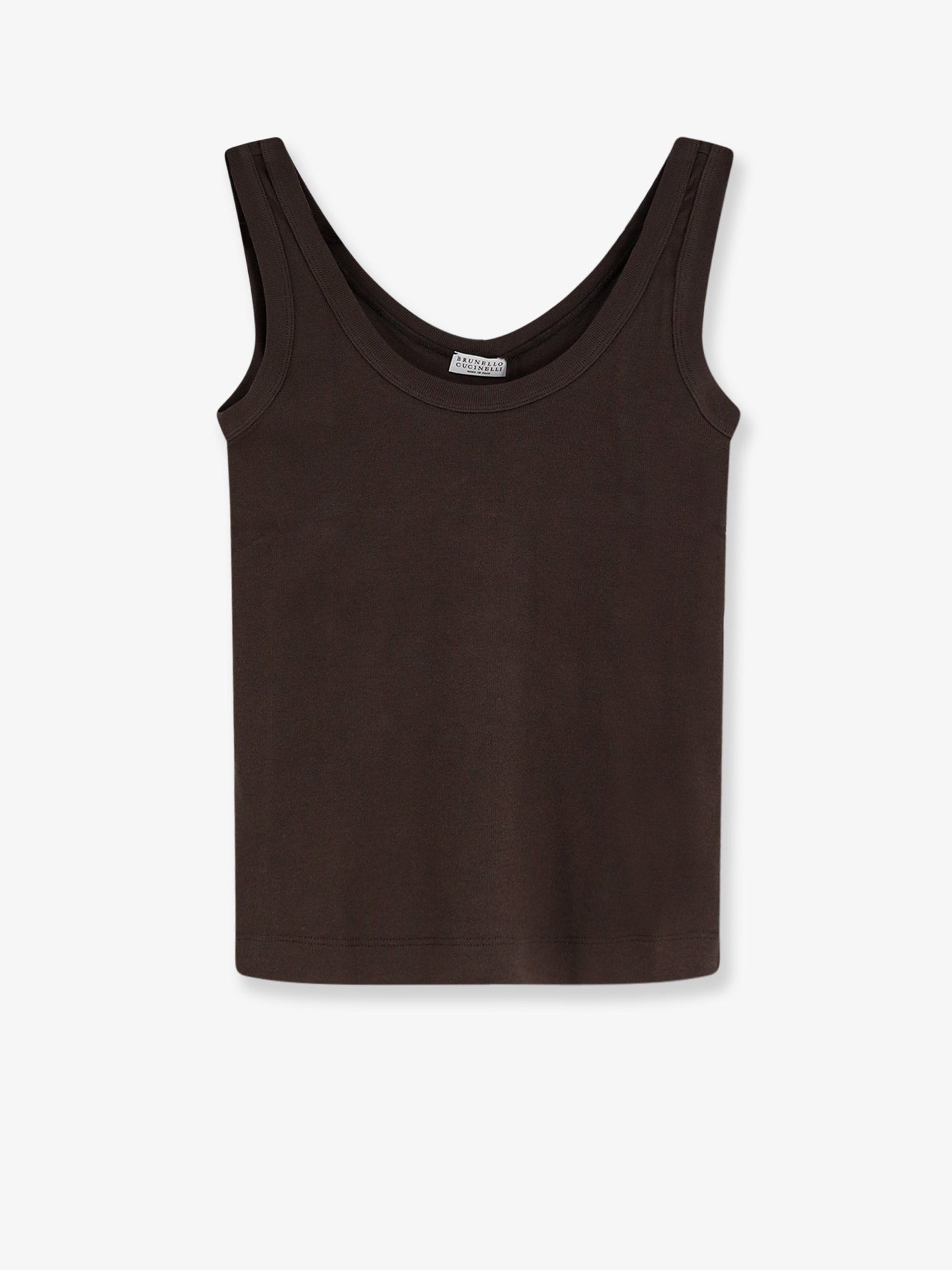 Brunello Cucinelli - Cotton blend tank top with back monili detail