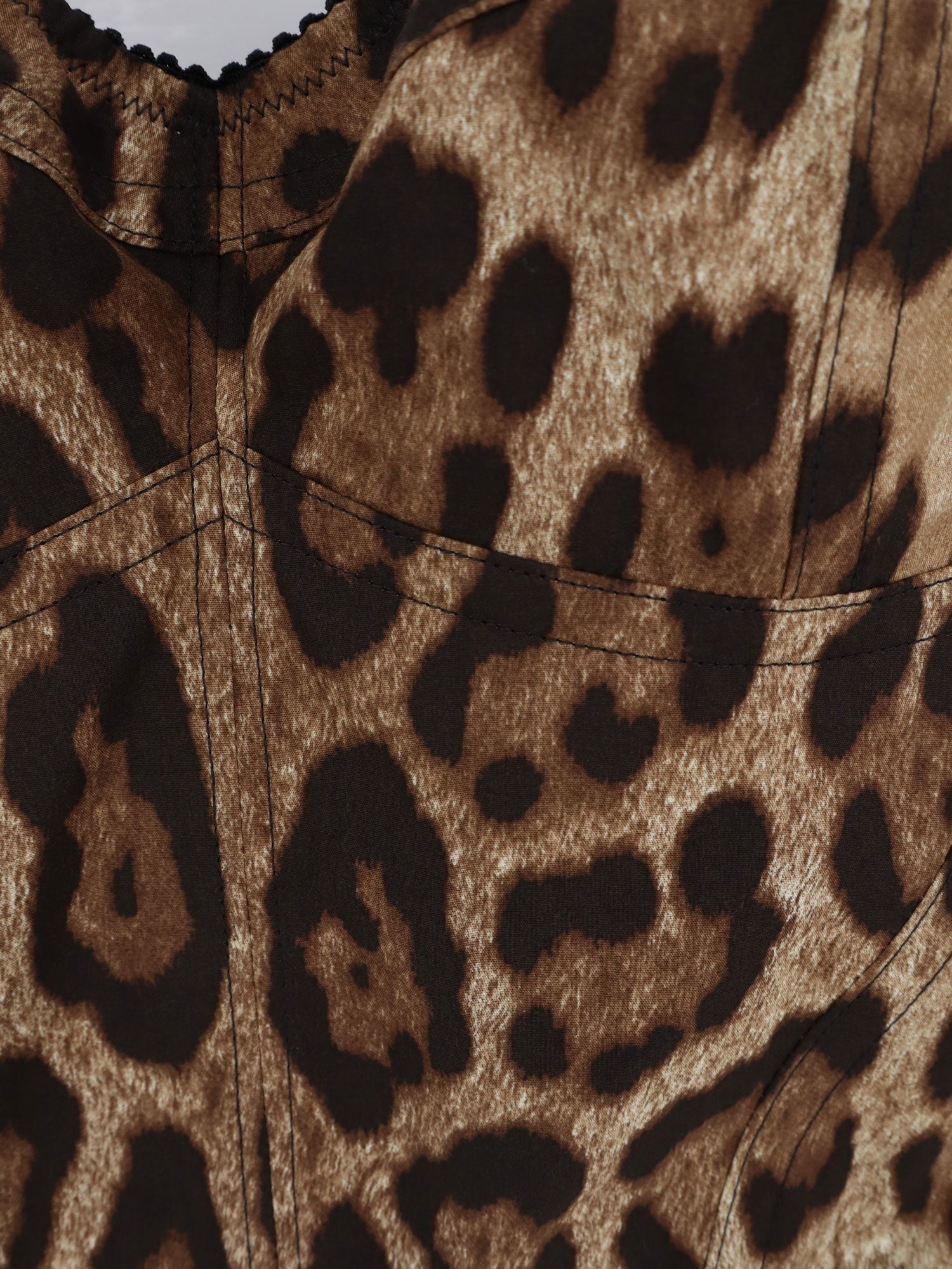Dolce & Gabbana - Cotton blend top with animal print