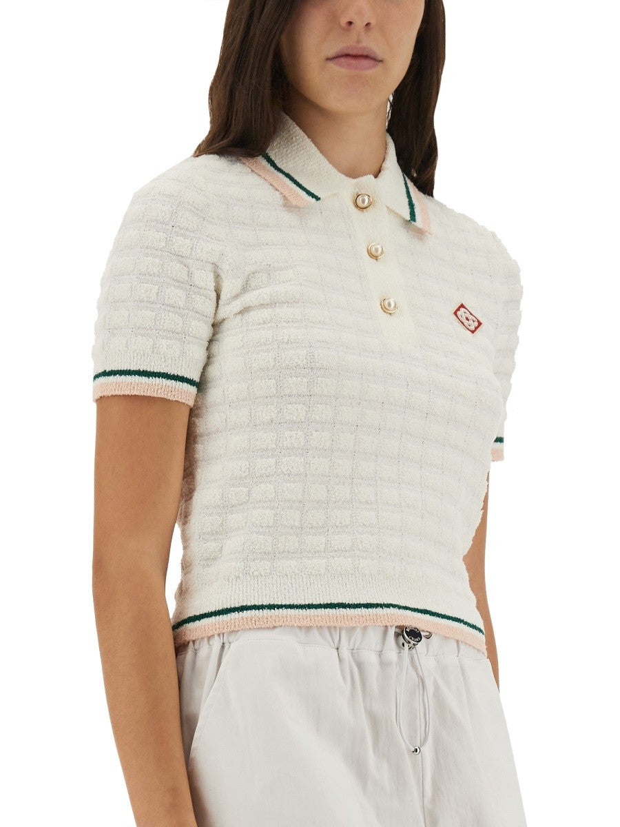 COTTON BOUCLÉ POLO SHIRT