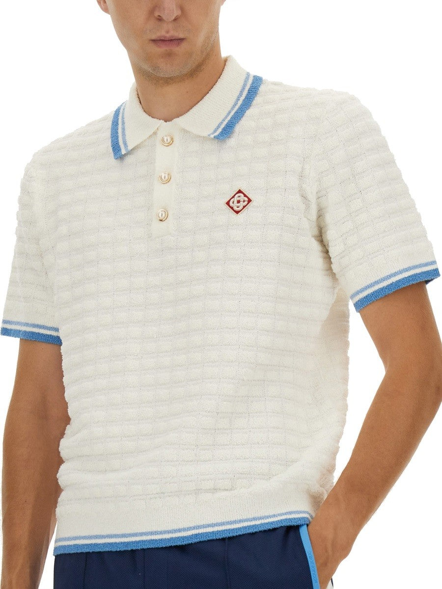 COTTON BOUCLÉ POLO SHIRT
