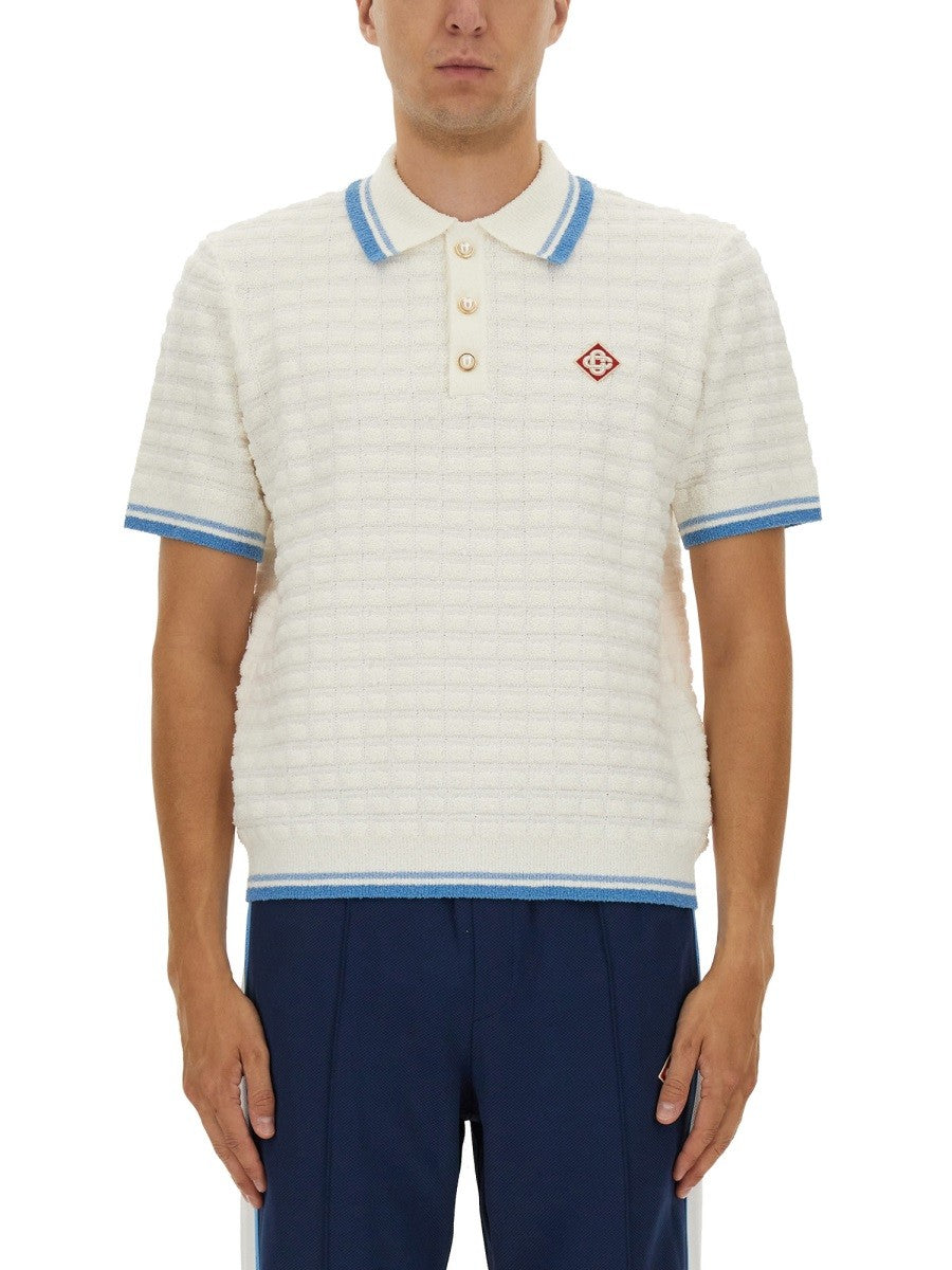 COTTON BOUCLÉ POLO SHIRT