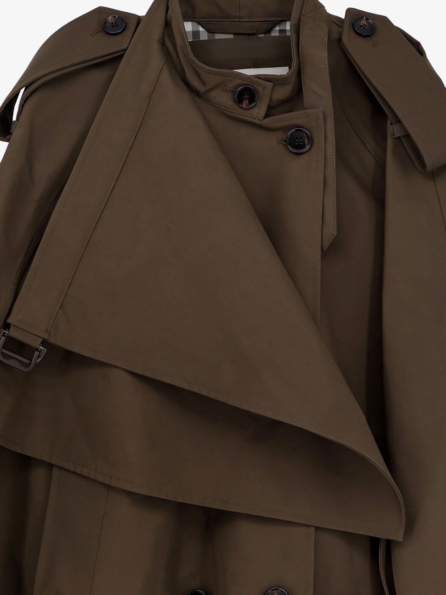 Cotton cape with Traditional Check lining