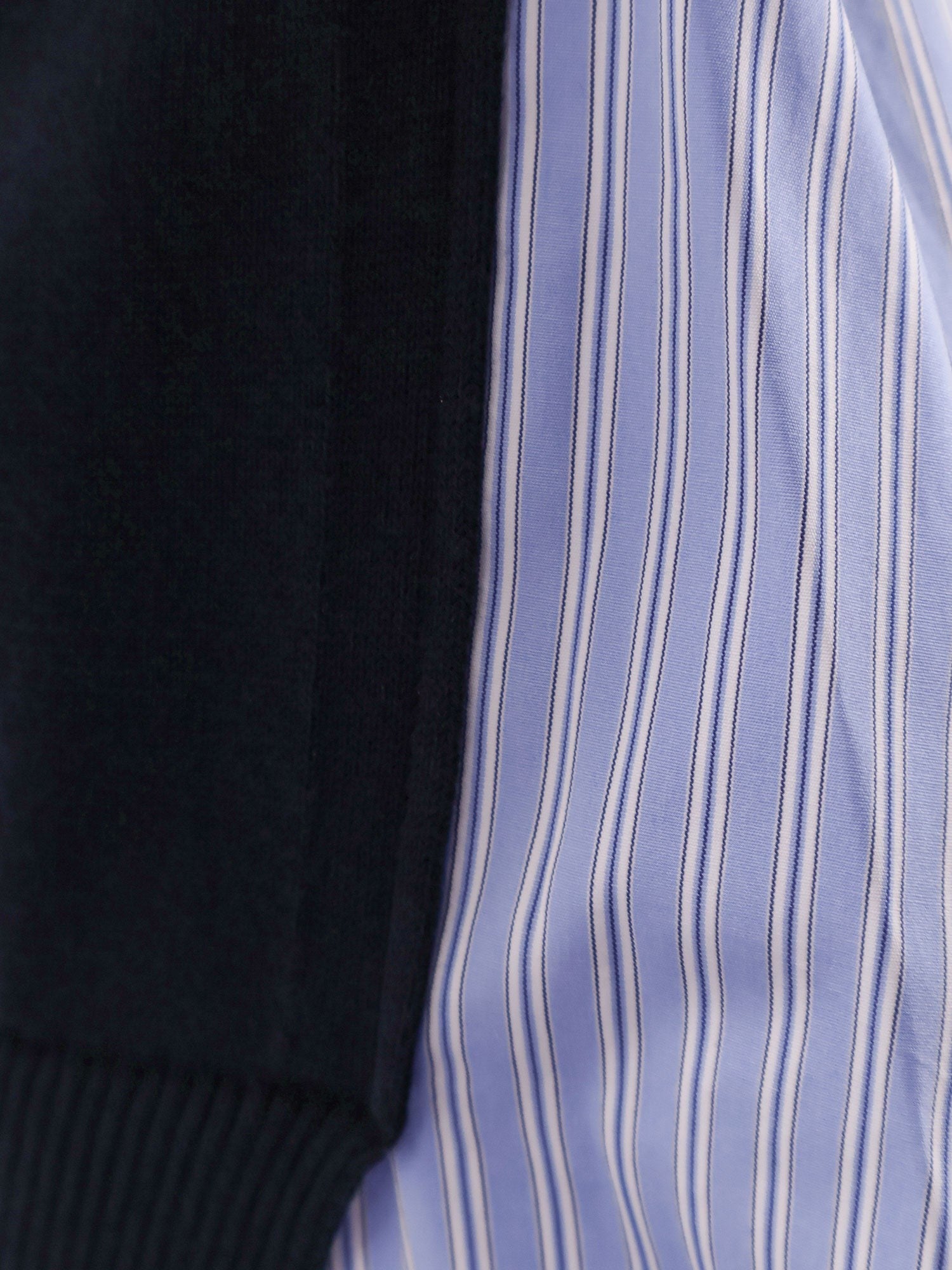 Cotton cardigan with mesh inserts