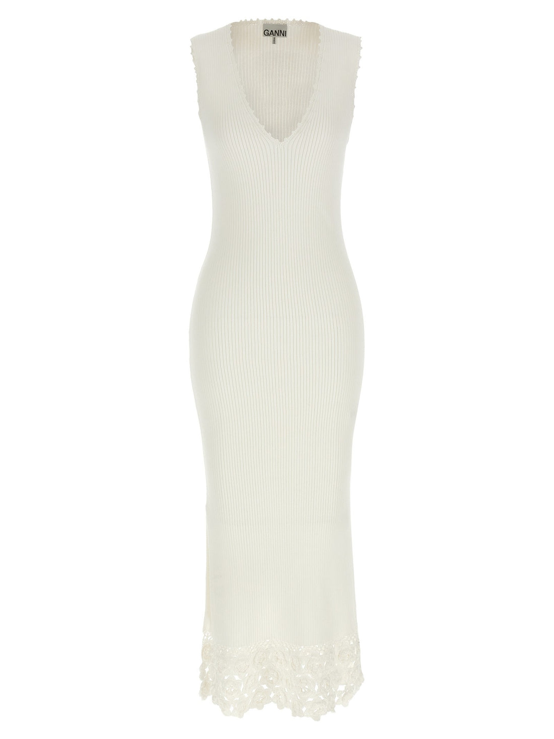 GANNI - 'Cotton Crochet' dress White