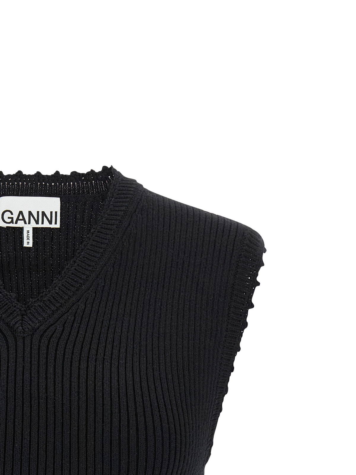 GANNI - 'Cotton Crochet' vest