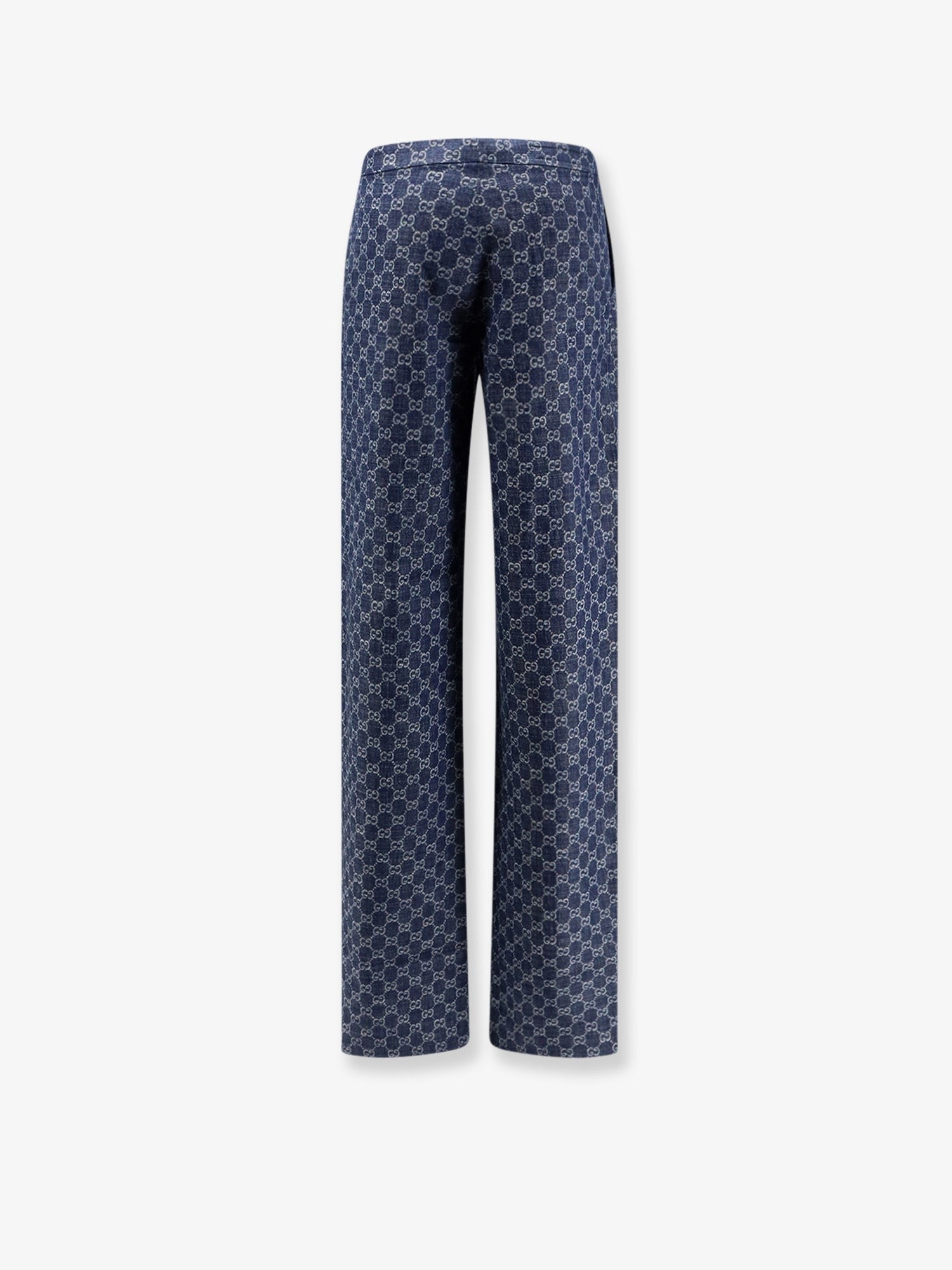 Gucci - Cotton denim trousers with GG motif
