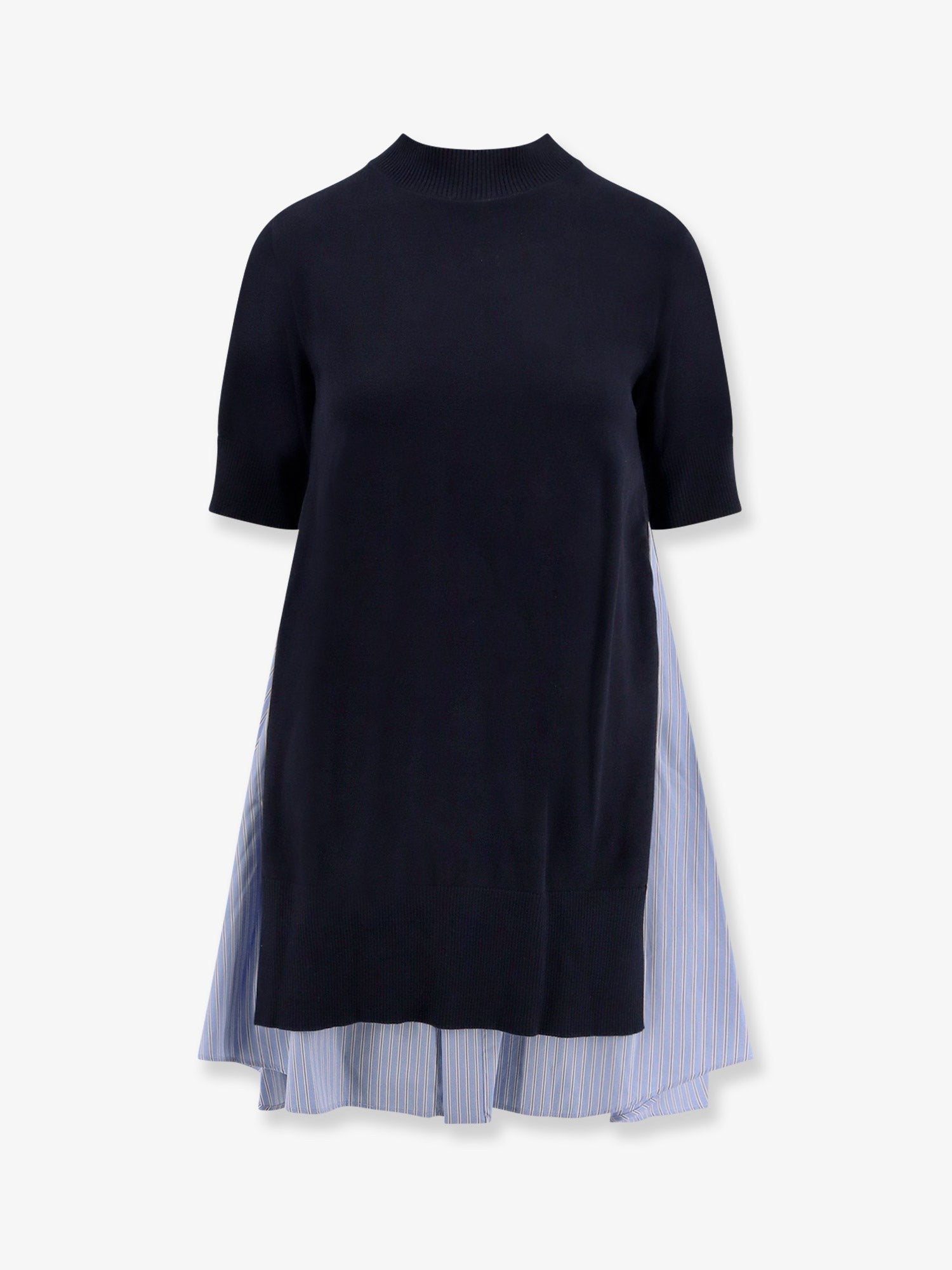 Cotton dress with fabric inserts