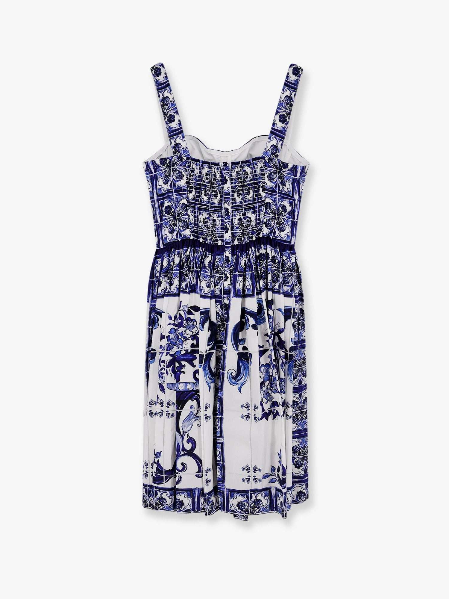 Dolce & Gabbana - Cotton dress with Maiolica print