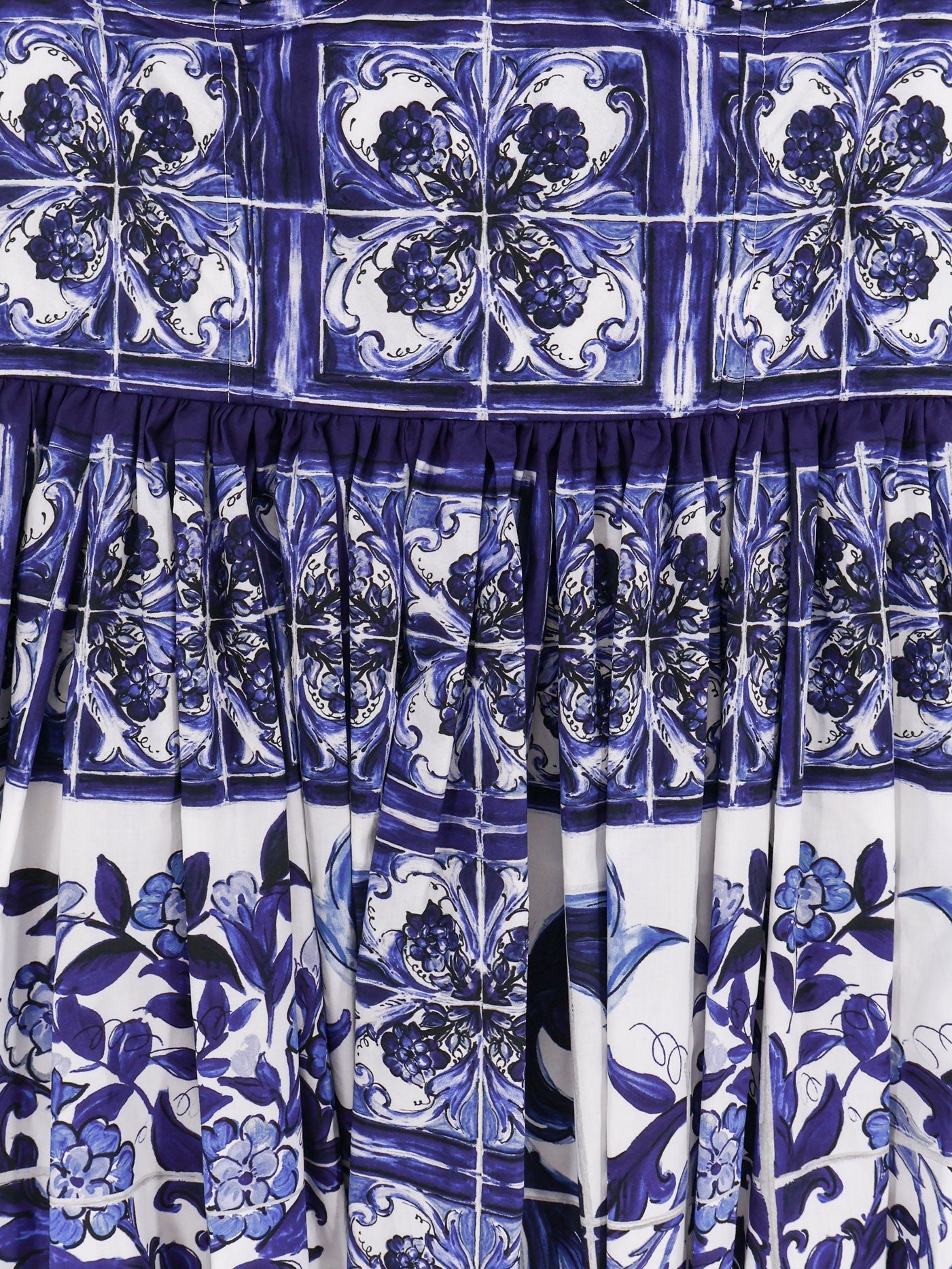 Dolce & Gabbana - Cotton dress with Maiolica print