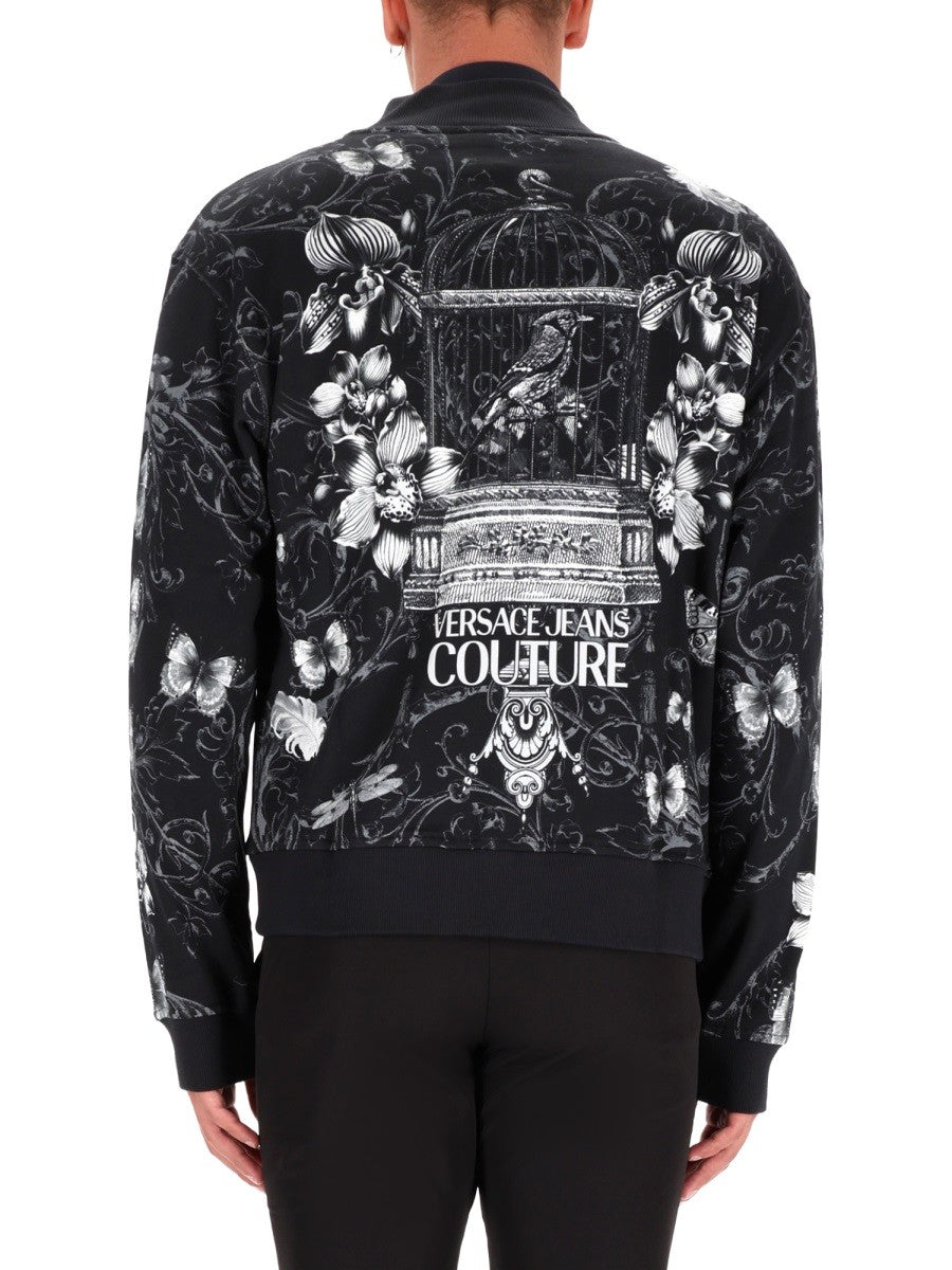 Versace Jeans Couture - COTTON FLEECE BOMBER JACKET cotton-fleece-bomber-jacket_1e335656-f514-401e-b7de-c248ffc8e70b