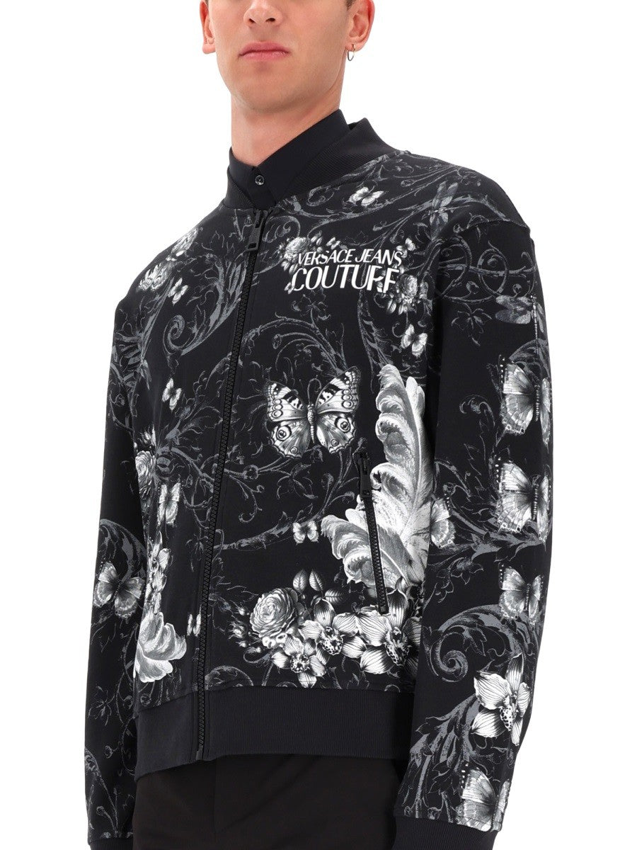 Versace Jeans Couture - COTTON FLEECE BOMBER JACKET cotton-fleece-bomber-jacket_4d726000-5590-4dd2-b16f-03e315027e35