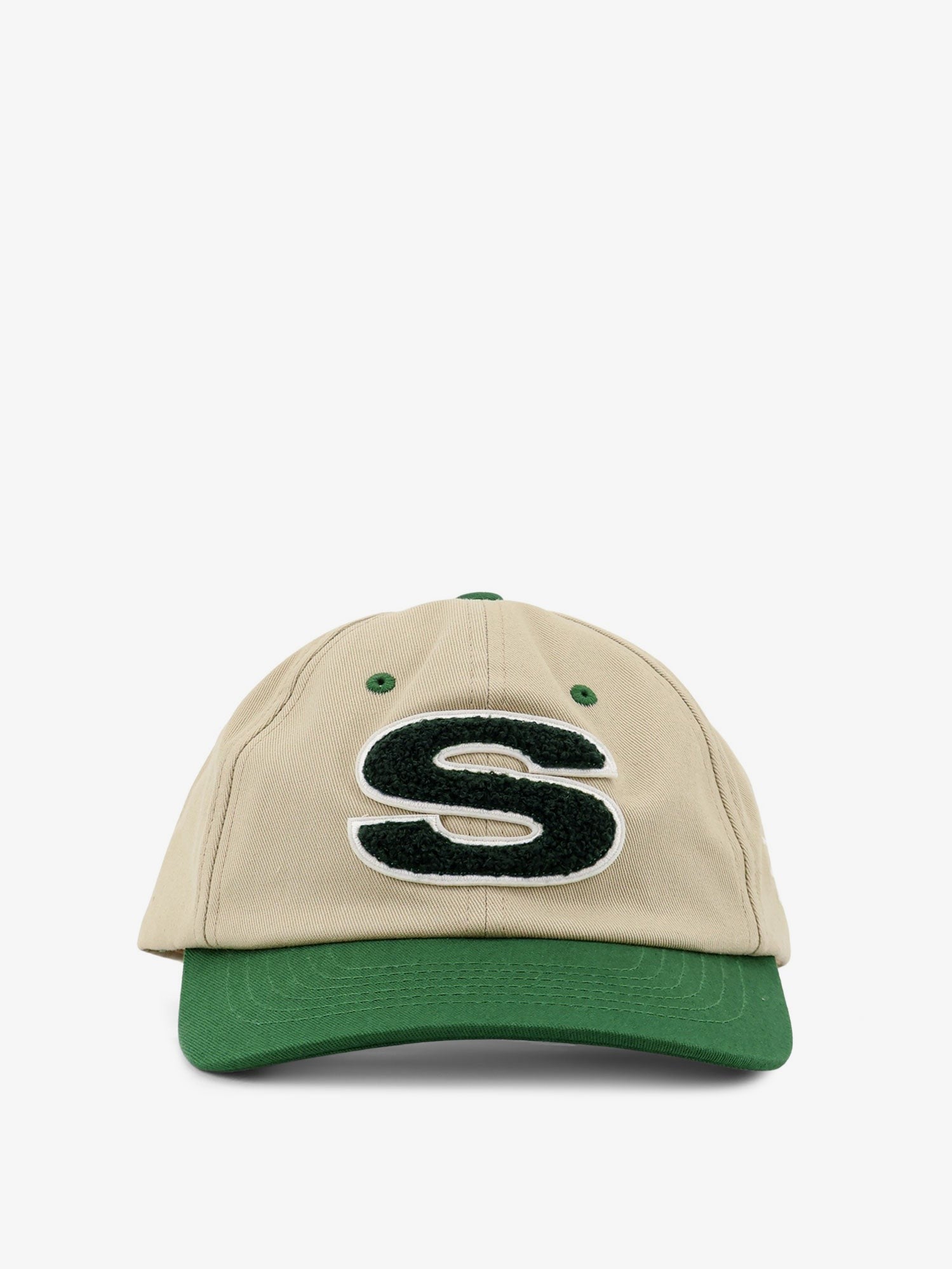 STUSSY Cotton hat with flocked logo on the front