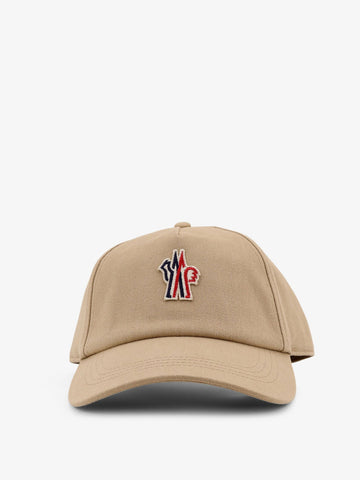 MONCLER GRENOBLE Cotton hat with logo patch on the front